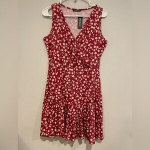 NWT Fensace Red Floral Mini Dress